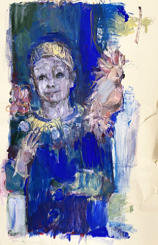 Pierrot with Melancholy Cockatoo